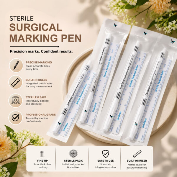 STERILE SURGICAL (WHITE INK) SKIN MARKER  PEN WITH RULER